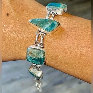 Blue Apatite Bracelet 6 1/2” - 7 1/2”
